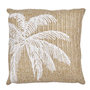 Voir la diapositive 1 : Paris Prix Coussin Déco  Palmier  40x40cm Naturel & Blanc