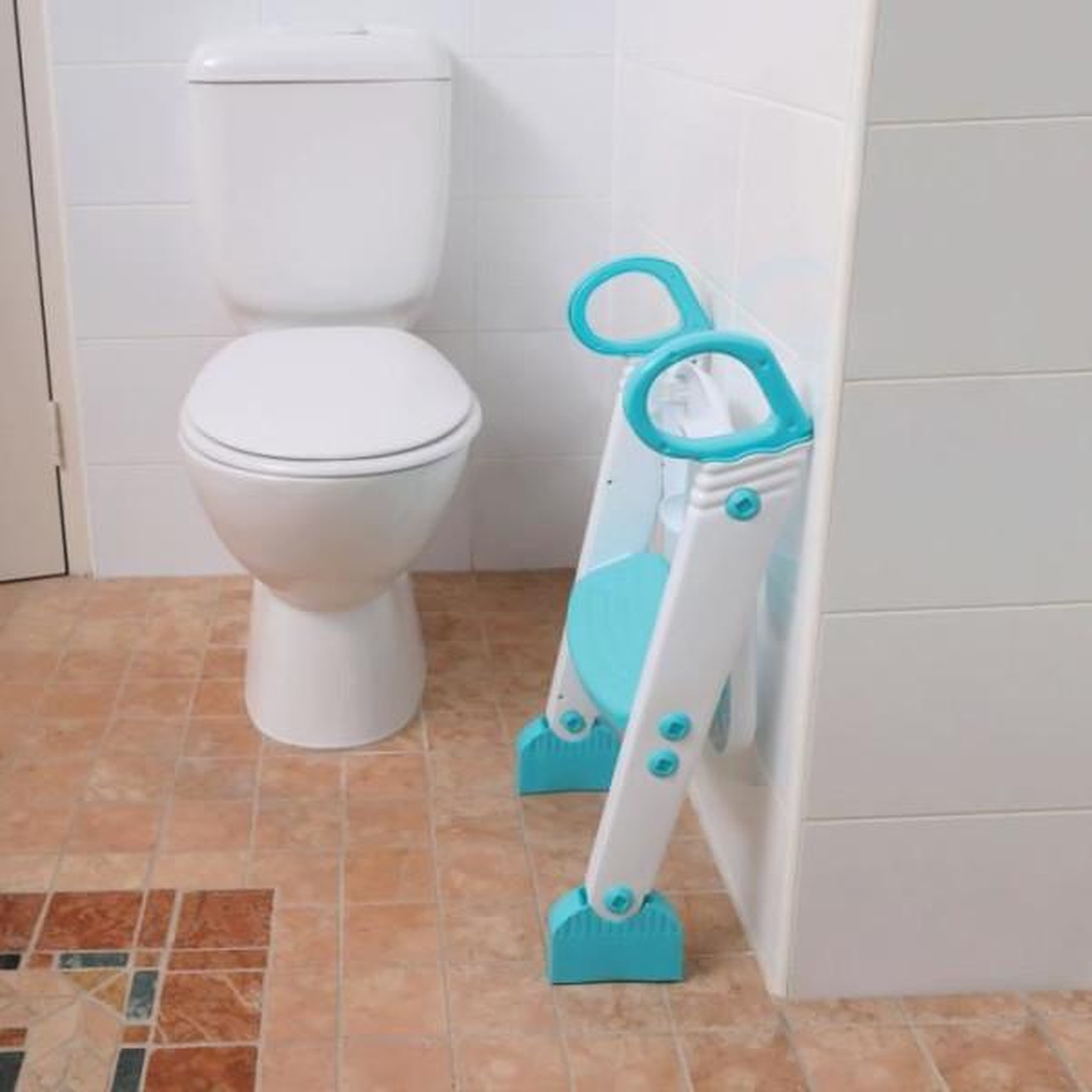 Voir la diapositive 2 : MARKET24 Réducteur de WC - DREAMBABY - STEP-UP - Siege d'apprentissage de la propreté - 2 étages réglables - Aqua