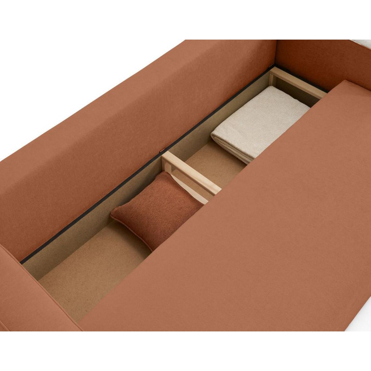 BEST MOBILIER Topaze - canapé 3 places - convertible avec coffre - en tissu