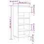 Voir la diapositive 6 : VIDAXL Armoire a chaussures Gris beton 40x36x105 cm Bois d'ingenierie