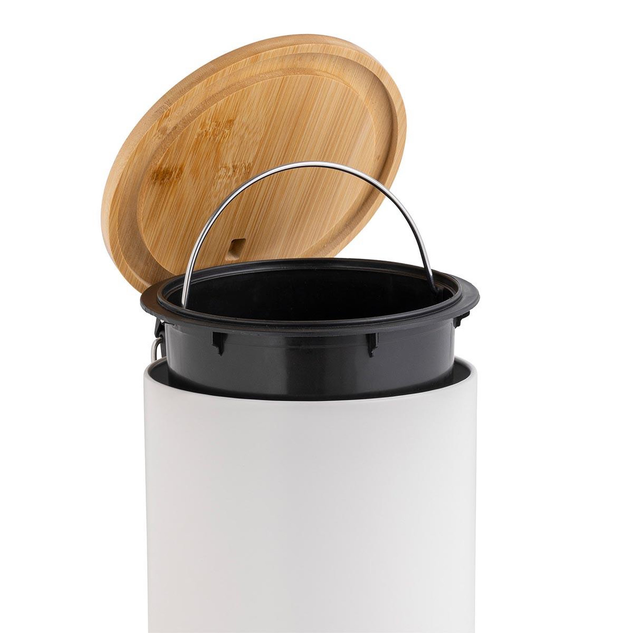 Voir la diapositive 5 : Douceur d'Intérieur Poubelle de salle de bain  mobelle  3l blanc