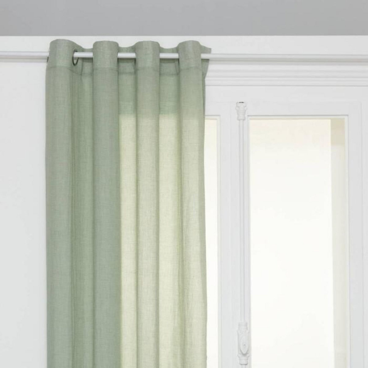 ATMOSPHERA Rideau Voilage à Œillets  Paxta  135x240cm Vert Céladon