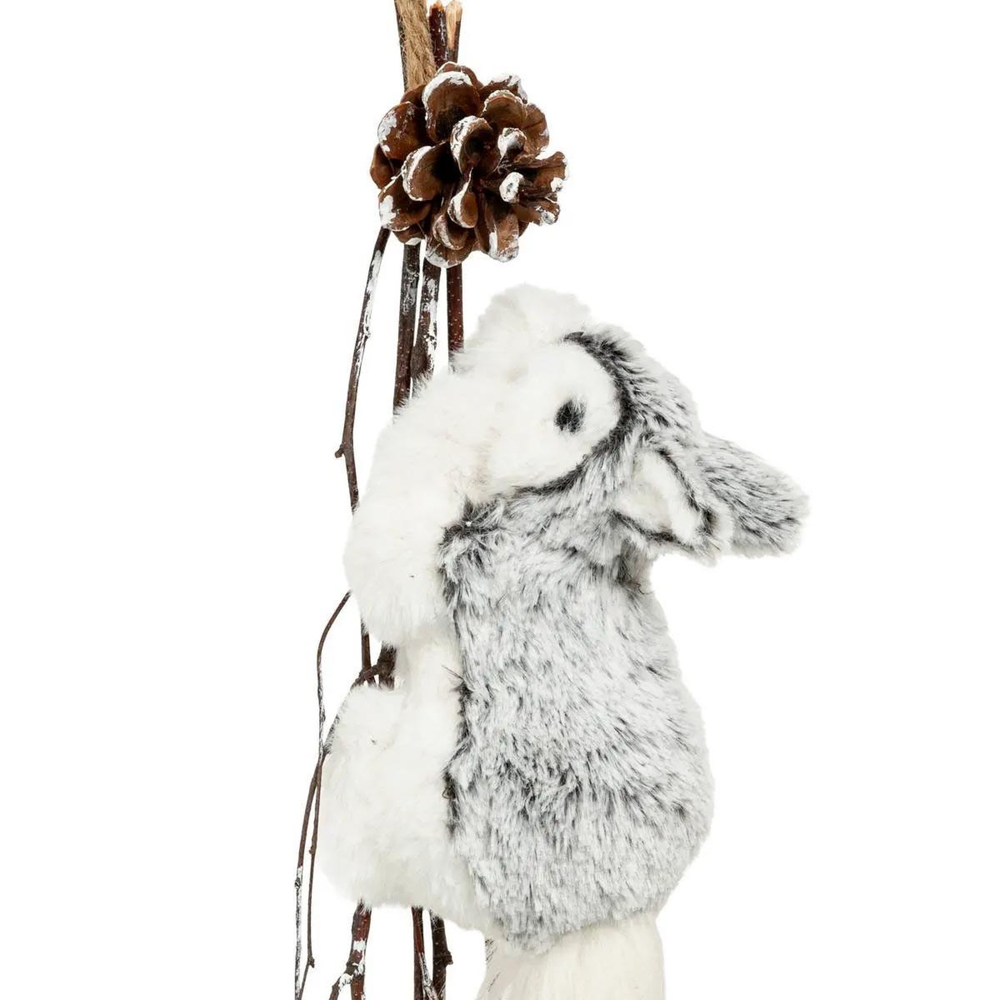 Voir la diapositive 2 : FEERIC LIGHT & CHRISTMAS Décoration de noël lapin  hors piste  44cm gris