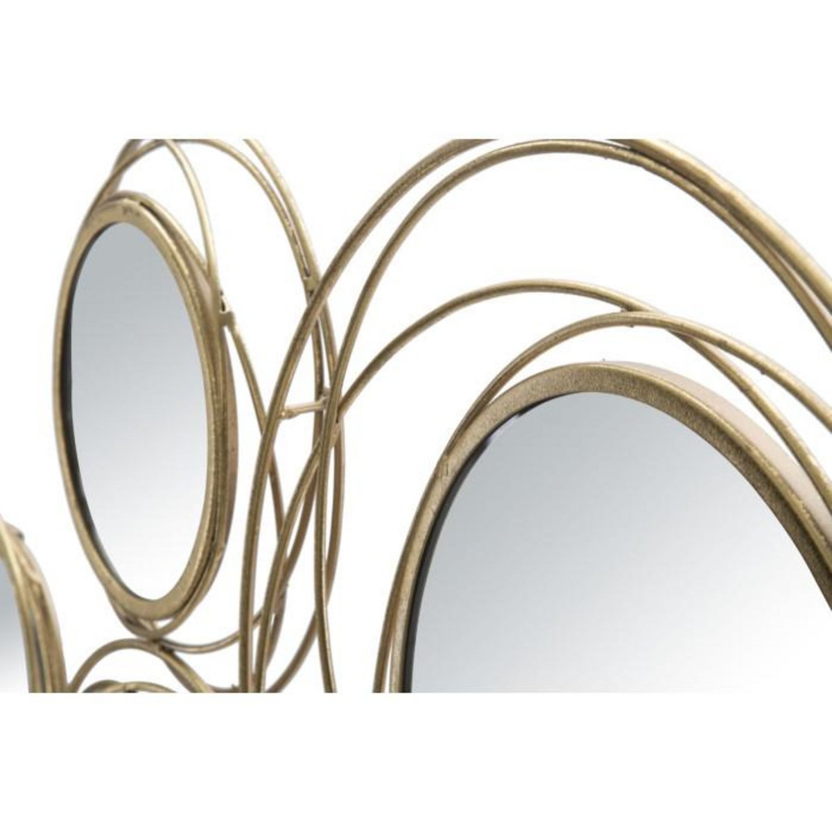 Paris Prix Décoration Murale 7 Miroirs  Ronds  124cm Or