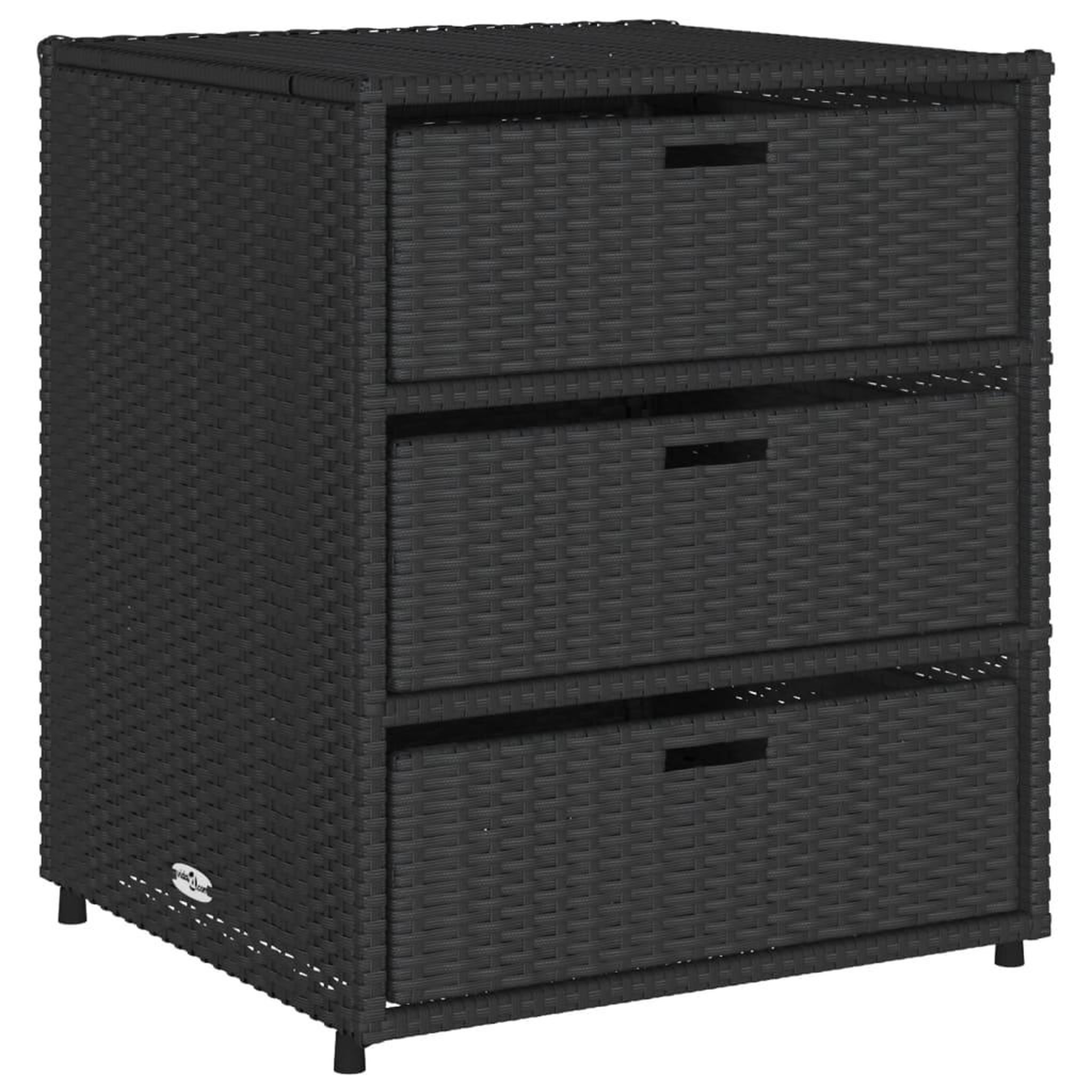 Voir la diapositive 2 : VIDAXL Armoire de rangement de jardin noir 55x59x69 cm resine tressee