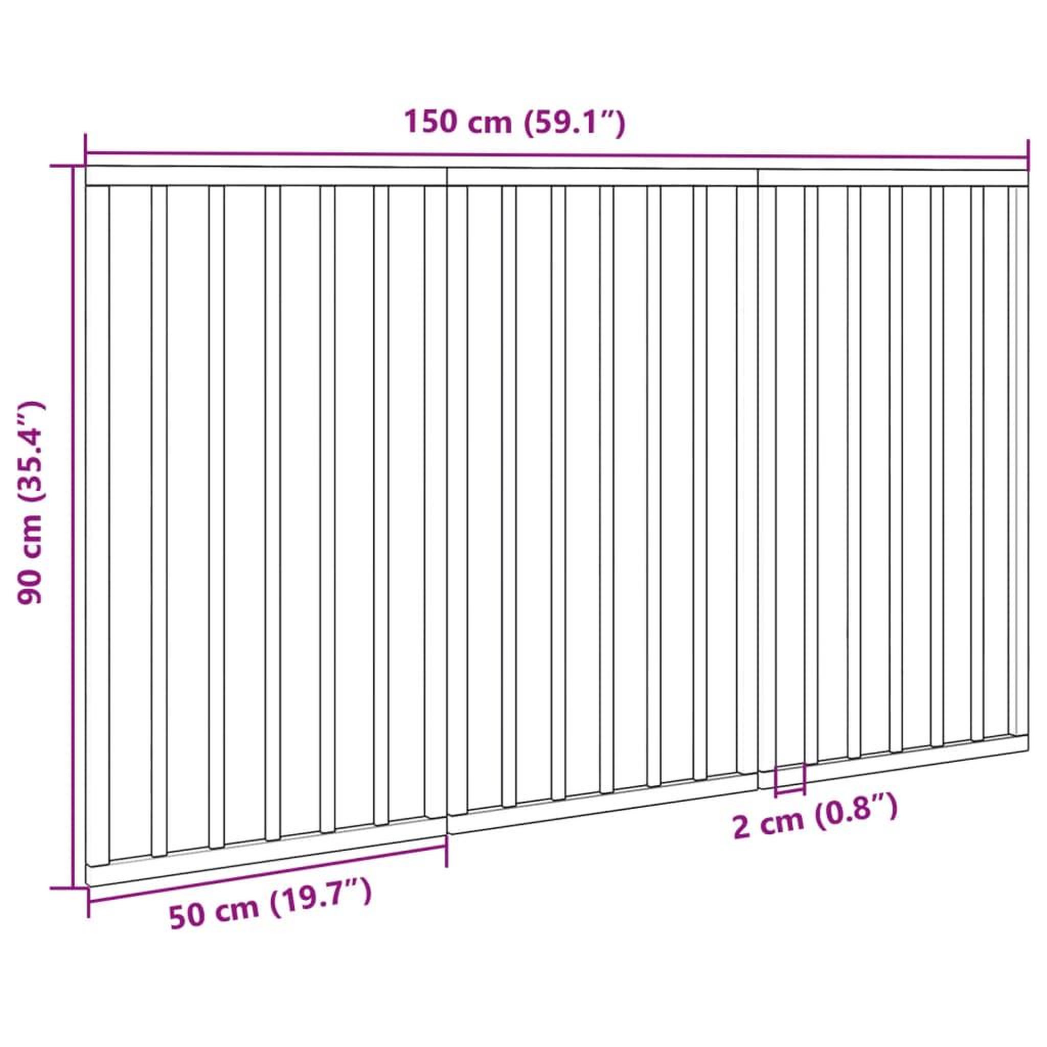 Voir la diapositive 6 : VIDAXL Barriere pour chien pliable 3 panneaux 150 cm bois de peuplier