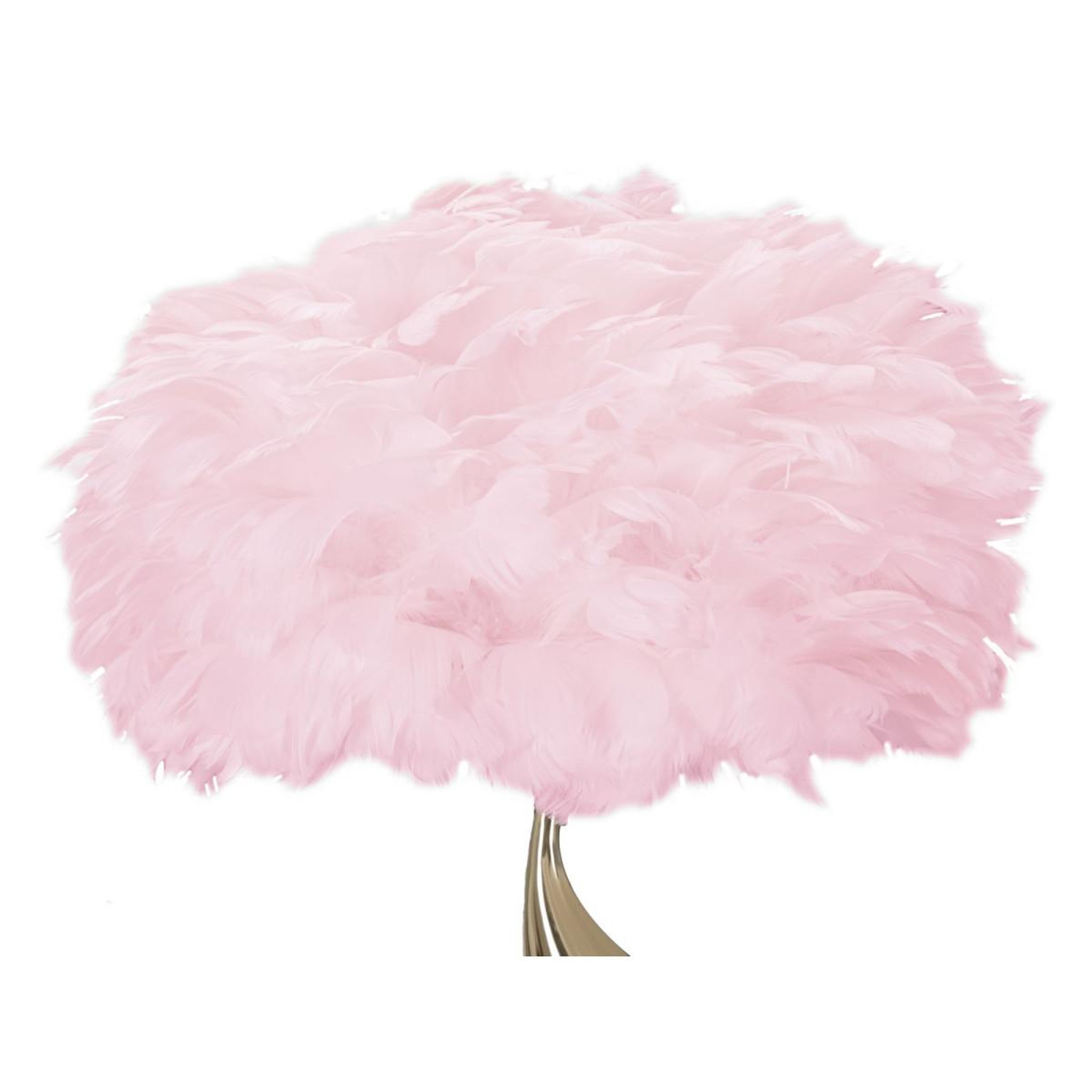 Voir la diapositive 2 : Paris Prix Lampe à poser imitation plume  slim  63cm or & rose