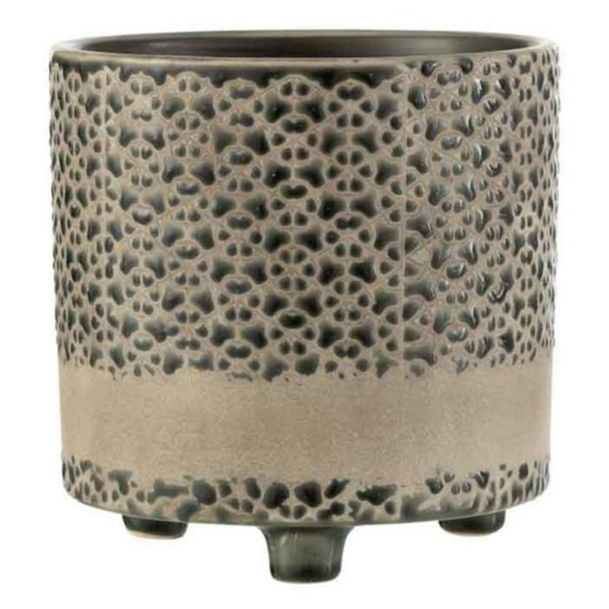 Paris Prix Cache-Pot en Céramique  Mosaïque  17cm Gris