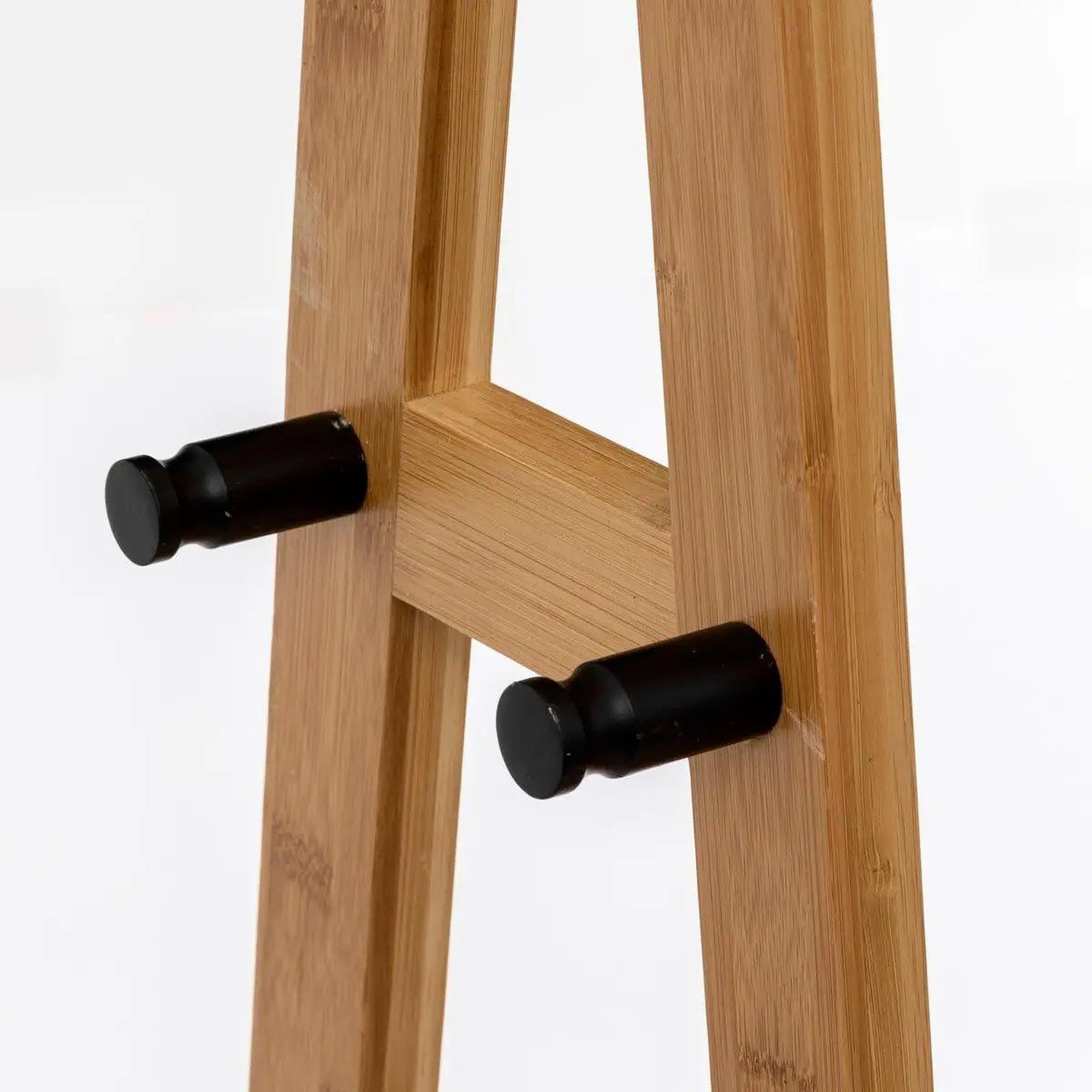 Voir la diapositive 2 : FIVE Portant à vêtements simple  bambou  163cm marron