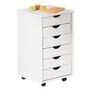 Voir la diapositive 1 : Paris Prix Caisson de Bureau 6 Tiroirs  School  65cm Blanc