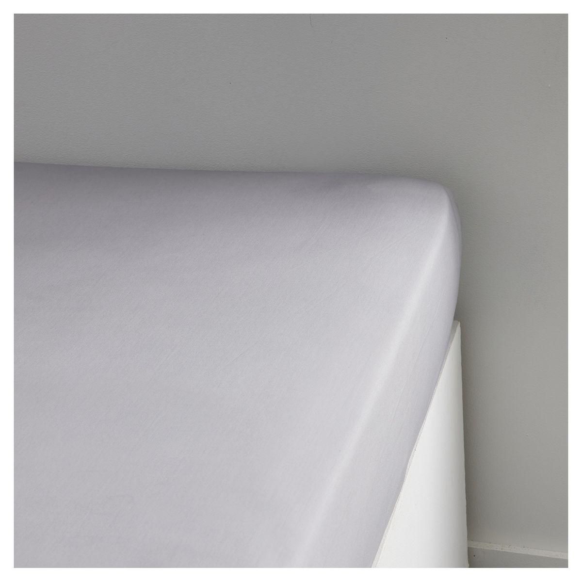TODAY Drap Housse uni en Percale de coton 