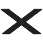 Voir la diapositive 5 : VIDAXL Pieds de table basse forme de X 2 pcs noir 70x(42-43) cm acier