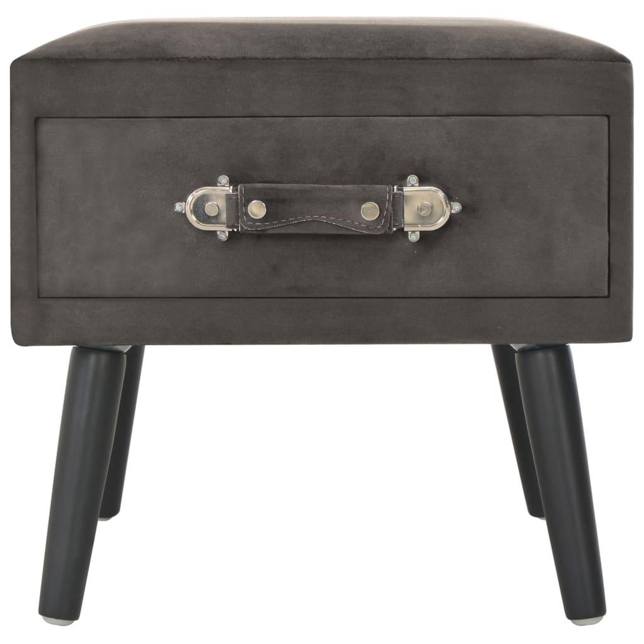 Voir la diapositive 4 : VIDAXL Table de chevet Gris 40x35x40 cm Velours
