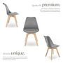 Voir la diapositive 3 : tectake Ensemble de chaises de salle à manger avec siège rembourré gris Lot de 8