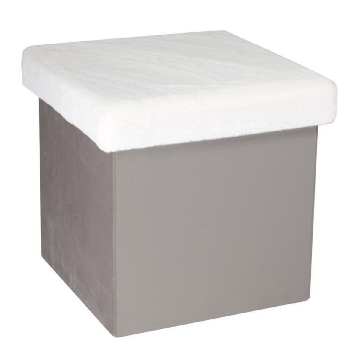 Paris Prix Pouf & Coffre de Rangement  Léo  38cm Gris