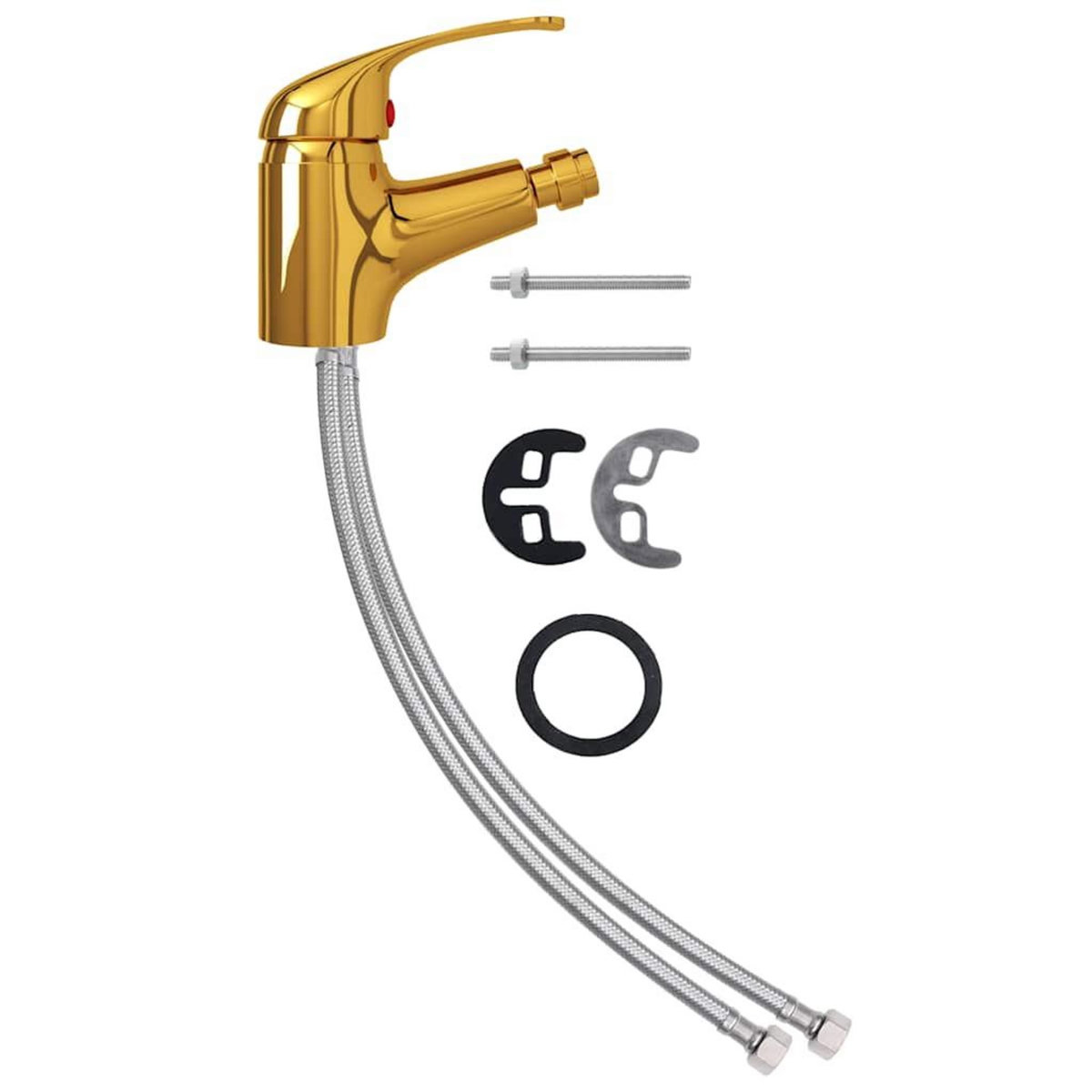 VIDAXL Mitigeur de bidet de salle de bain Dore 13x12 cm