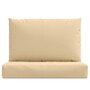 Voir la diapositive 4 : VIDAXL Coussins de palette lot de 2 beige melange tissu