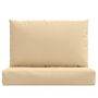 Voir la diapositive 4 : VIDAXL Coussins de palette lot de 2 beige melange tissu
