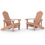 Voir la diapositive 2 : VIDAXL Chaises de jardin Adirondack lot de 2 PEHD Marron