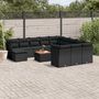 Voir la diapositive 1 : VIDAXL Salon de jardin avec coussins 13 pcs noir resine tressee