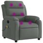 Voir la diapositive 2 : VIDAXL Fauteuil de massage inclinable Gris fonce Tissu