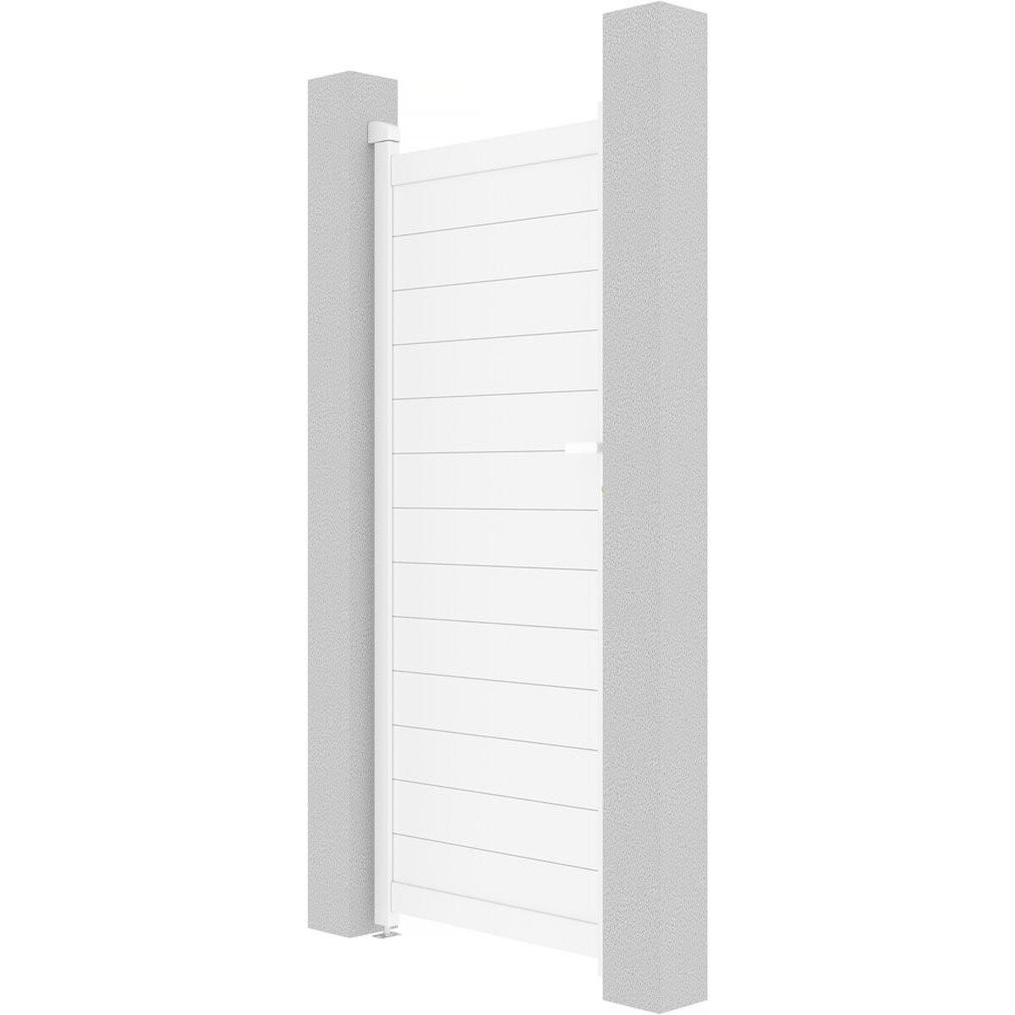 Voir la diapositive 4 : Habitat et Jardin Portillon aluminium  eric  - 101.2 x 180.9 cm - blanc