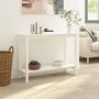 Voir la diapositive 5 : VIDAXL Table console Blanc 110x40x80 cm Bois massif de pin