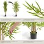 Voir la diapositive 4 : tectake Arbre en bambou artificiel design très réaliste vert
