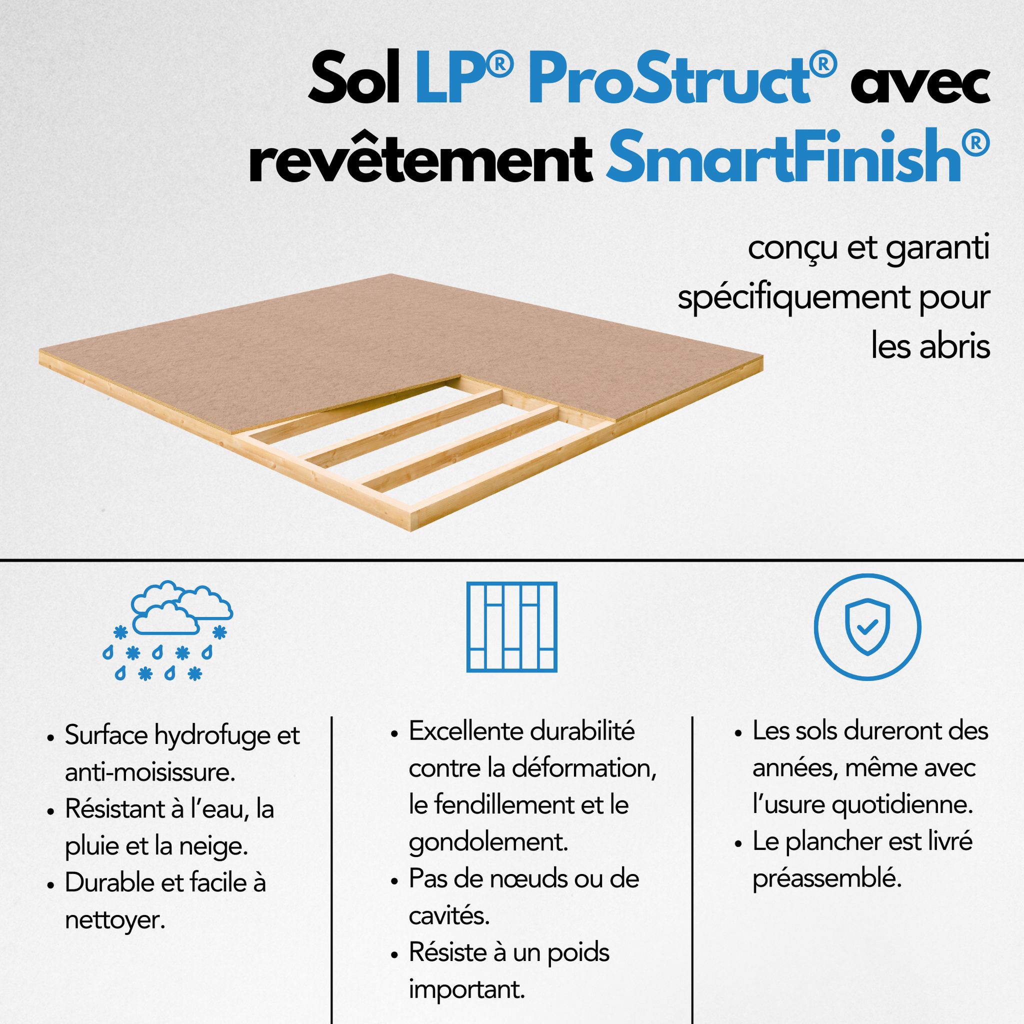 Voir la diapositive 6 : TIMBELA Abri de jardin qualité premium 5,9 m² - h231x248x294 cm avec plancher et paroi latérale m938