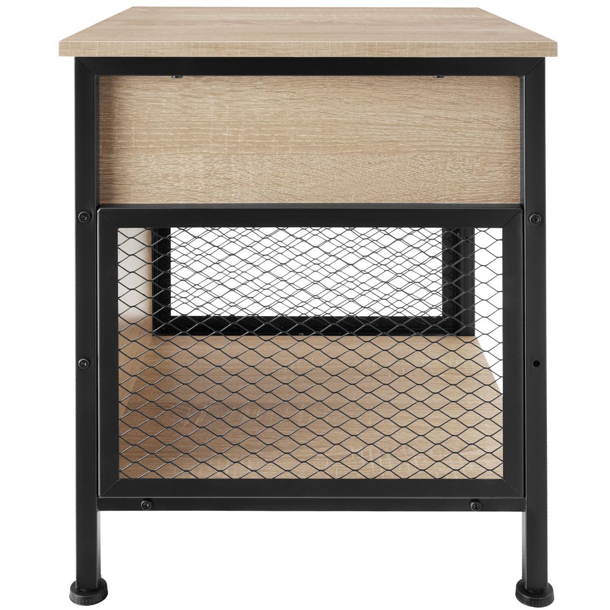 tectake Table de chevet Style industriel 45 x 46 x 555 cm