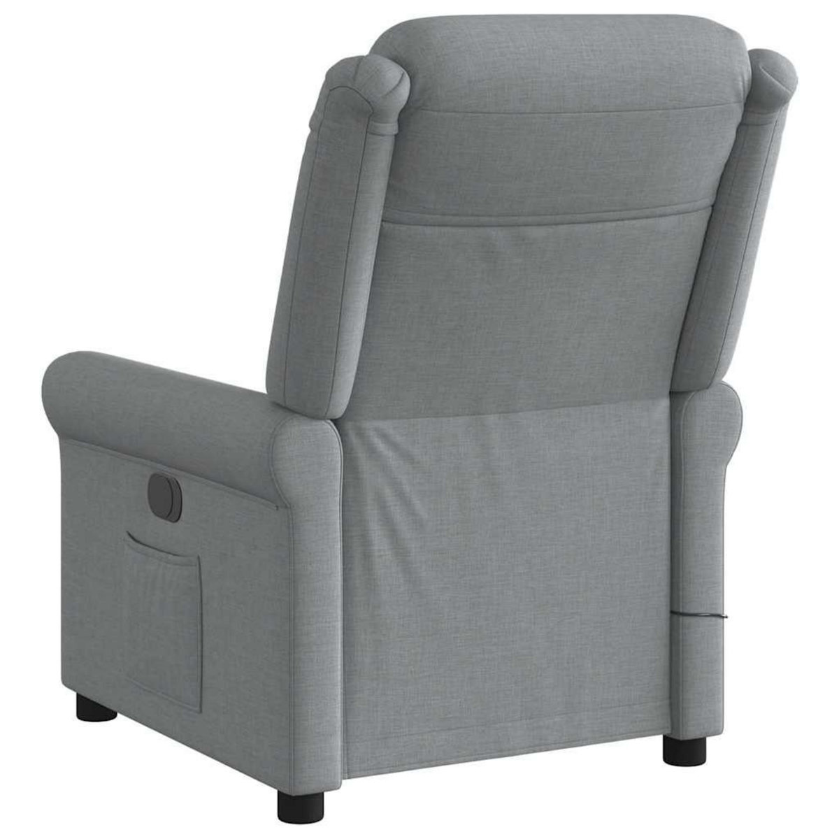 VIDAXL Fauteuil de massage inclinable Gris clair Tissu