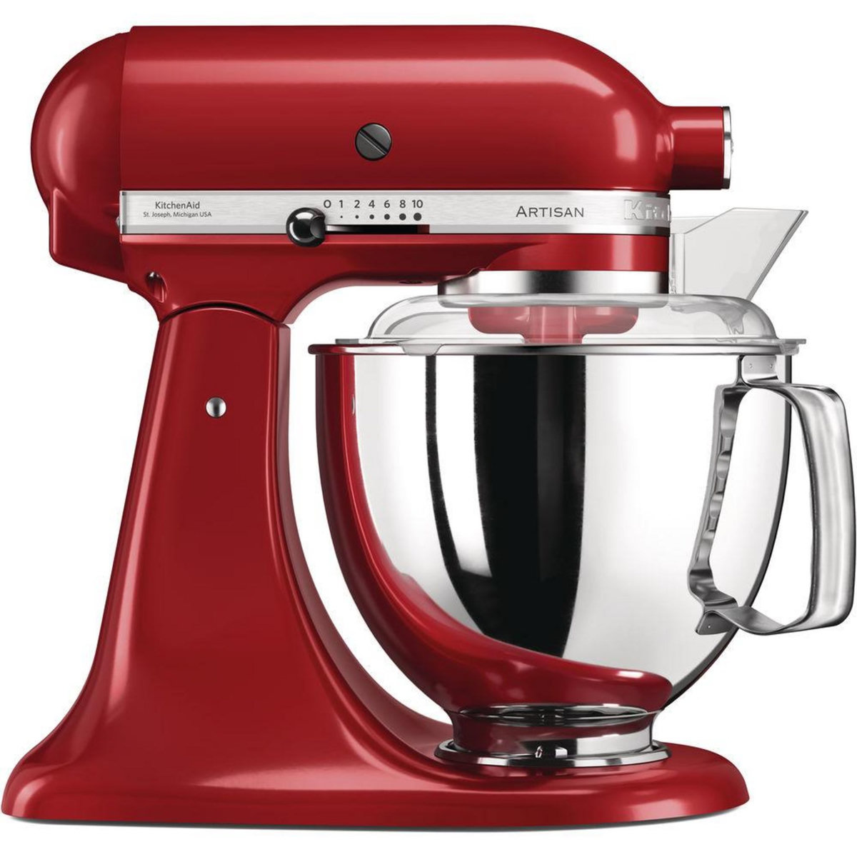 KitchenAid Robot pâtissier multifonction à tête inclinable 4.8l 300w rouge empire - 5ksm175pseer