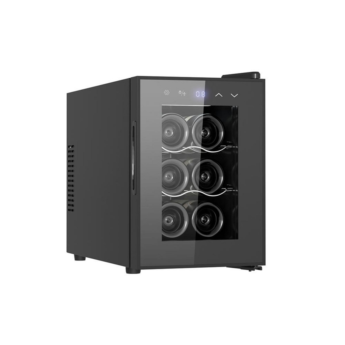 LIVOO Cave à vin de service 6 bouteilles noir - GS153