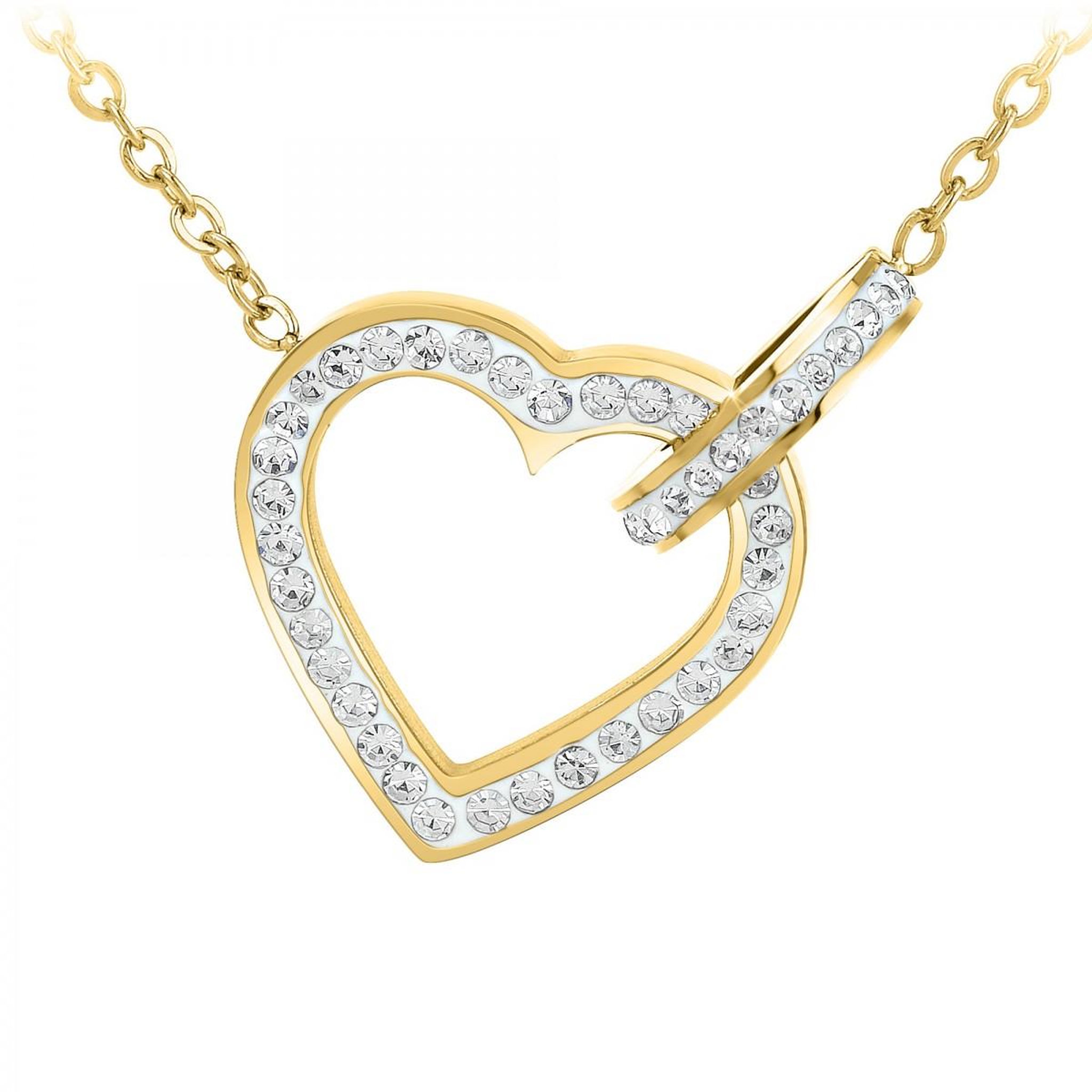 Voir la diapositive 1 : SC BOHEME Collier coeur par SC Bohème orné de Cristaux scintillants