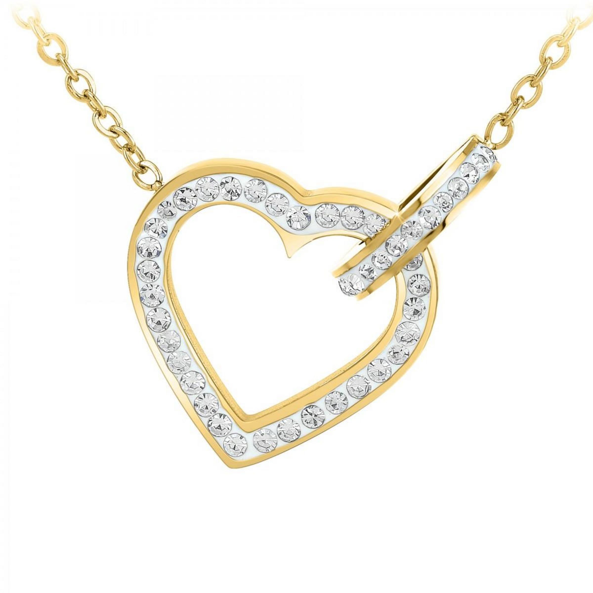 SC BOHEME Collier coeur par SC Bohème orné de Cristaux scintillants