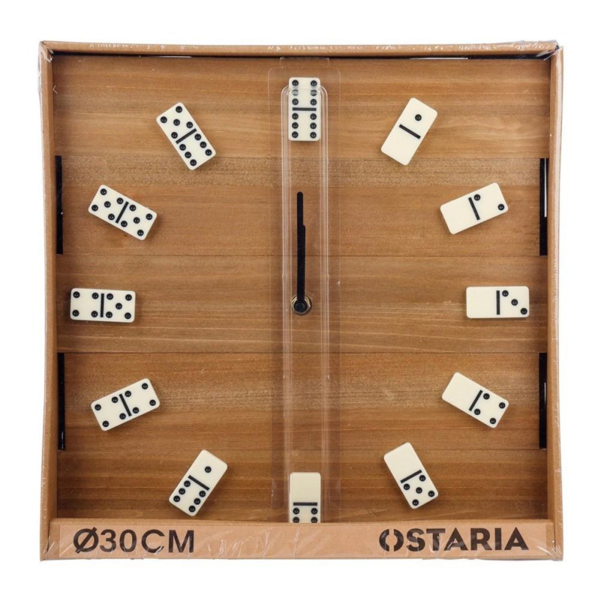 OSTARIA Horloge DOMINO noire et beige diam 30 cm