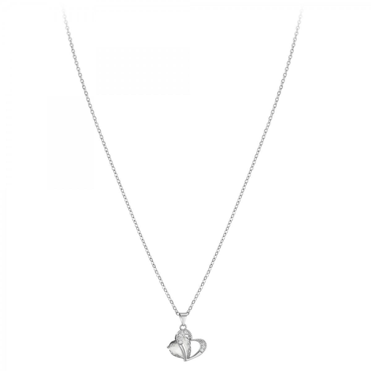 SC CRYSTAL Collier coeur SC Crystal orné de zirconium