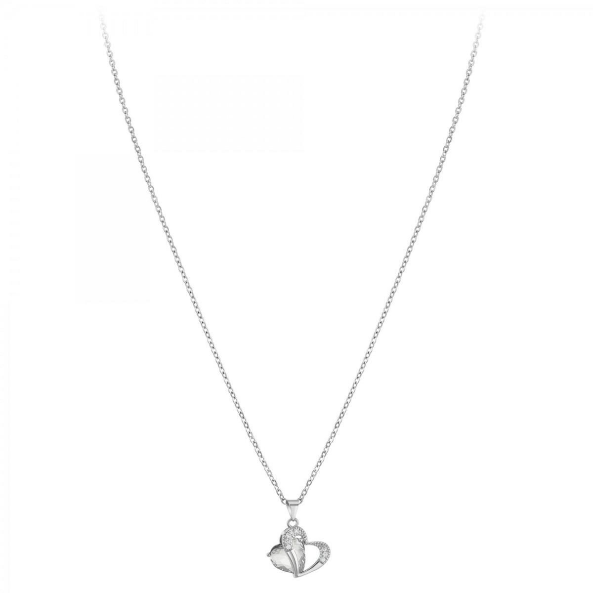 SC CRYSTAL Collier coeur SC Crystal orné de zirconium