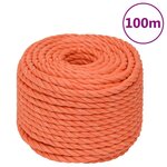 VIDAXL Corde de travail Orange 20 mm 100 m Polypropylene
