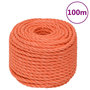Voir la diapositive 1 : VIDAXL Corde de travail Orange 20 mm 100 m Polypropylene