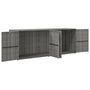 Voir la diapositive 3 : VIDAXL Armoire de rangement jardin Gris 198x55,5x80 cm Resine tressee