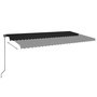 Voir la diapositive 3 : VIDAXL Auvent manuel retractable avec LED 600x350 cm Anthracite