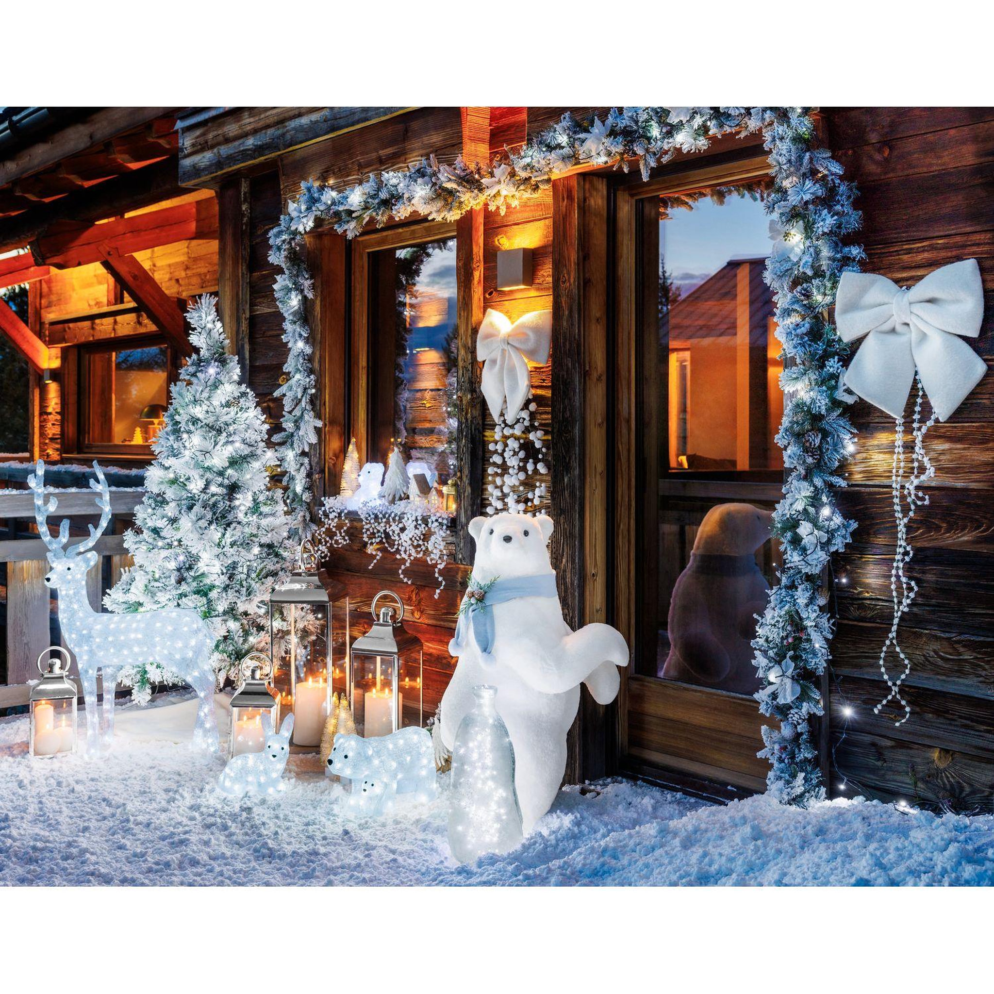 Voir la diapositive 4 : FEERIC LIGHT & CHRISTMAS Sapin de Noël artificiel floqué FROSTY - H. 180 cm - Blanc