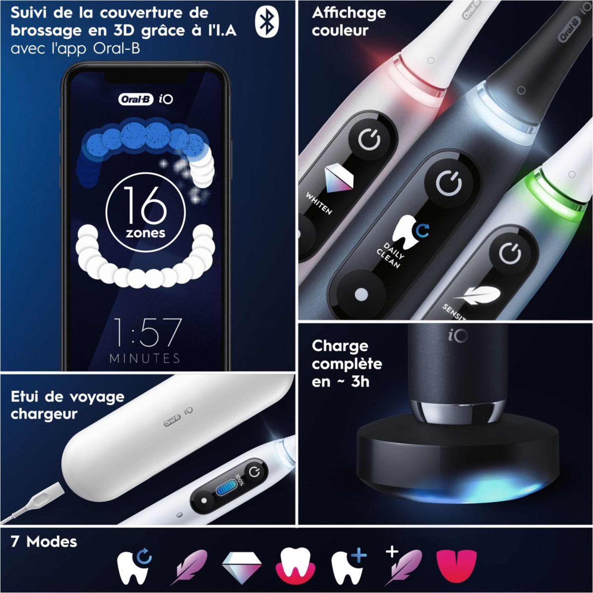 Voir la diapositive 5 : ORAL B Brosse à dents électrique IO9s Serie s rose quartz