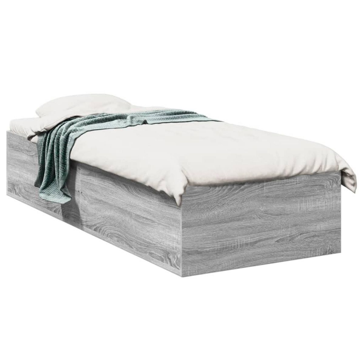 VIDAXL Cadre de lit sans matelas sonoma gris 75x190 cm