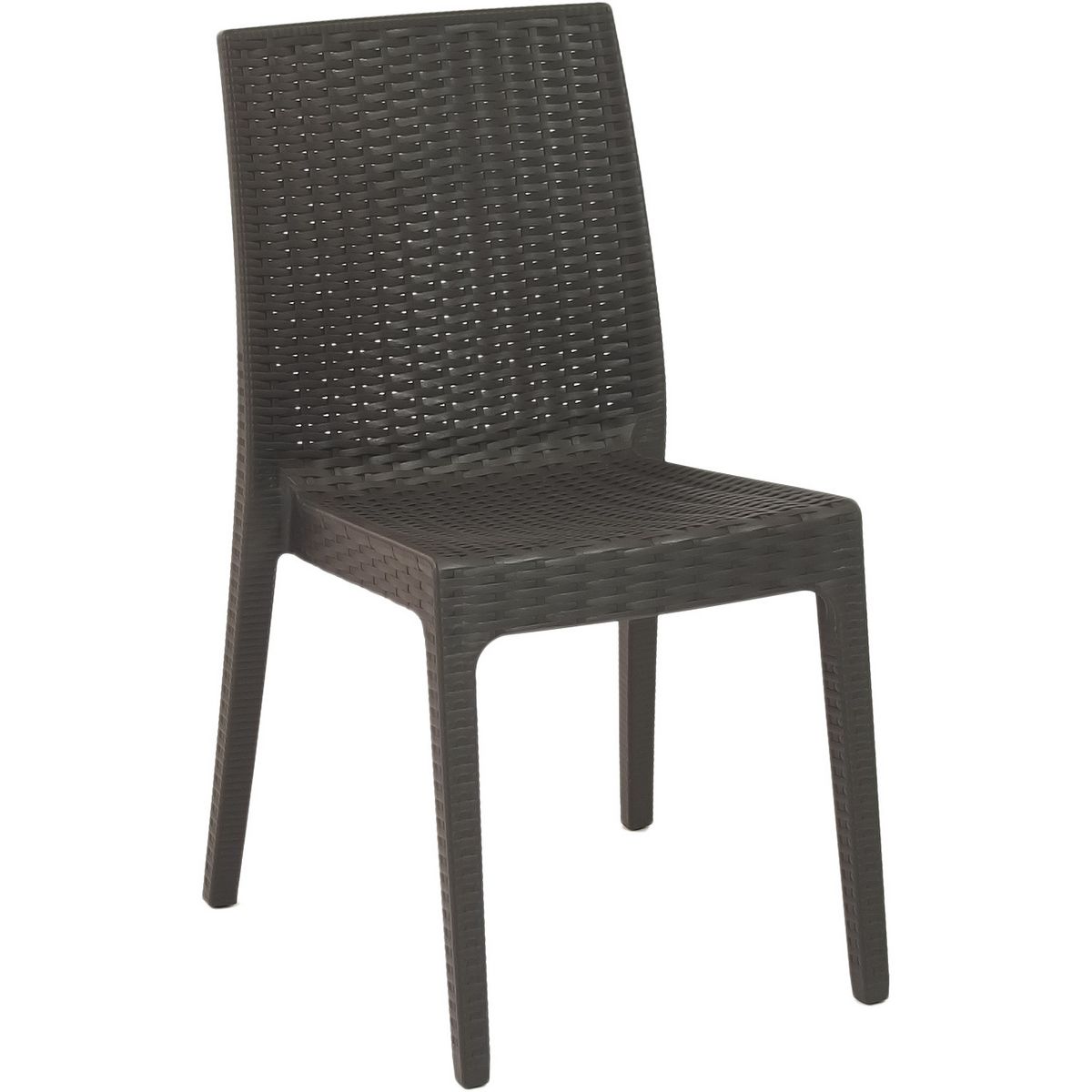 ARETA Lot de 4 chaises et de 2 fauteuils de jardin - Chocolat - URANO