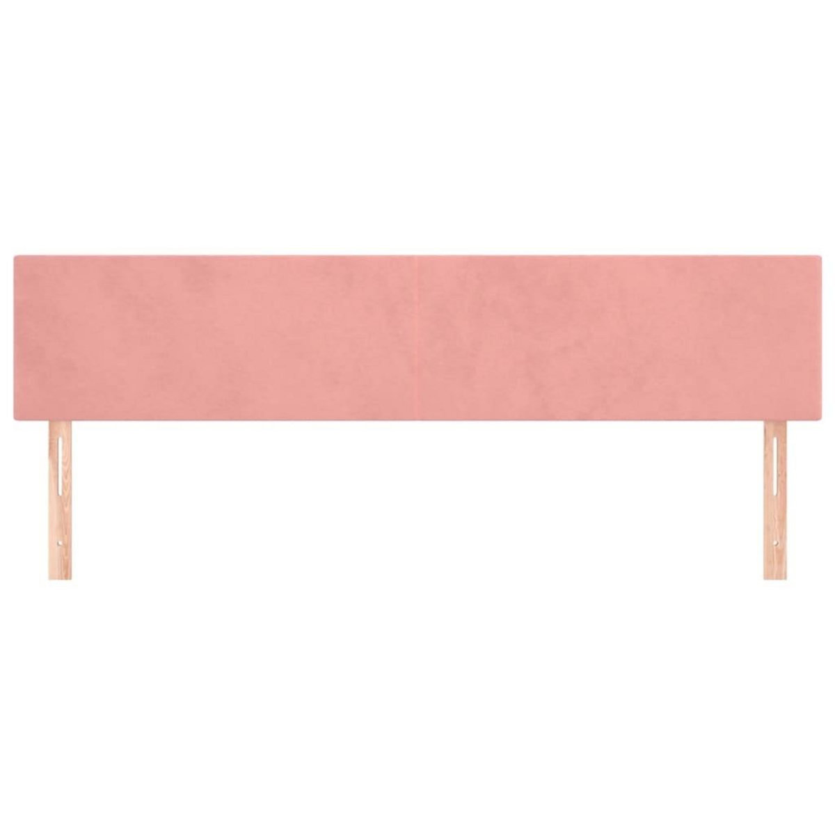 VIDAXL Tetes de lit 2 pcs Rose 100x5x78/88 cm Velours