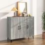 Voir la diapositive 1 : VIDAXL Buffet sonoma gris 90x34x80 cm bois d'ingenierie