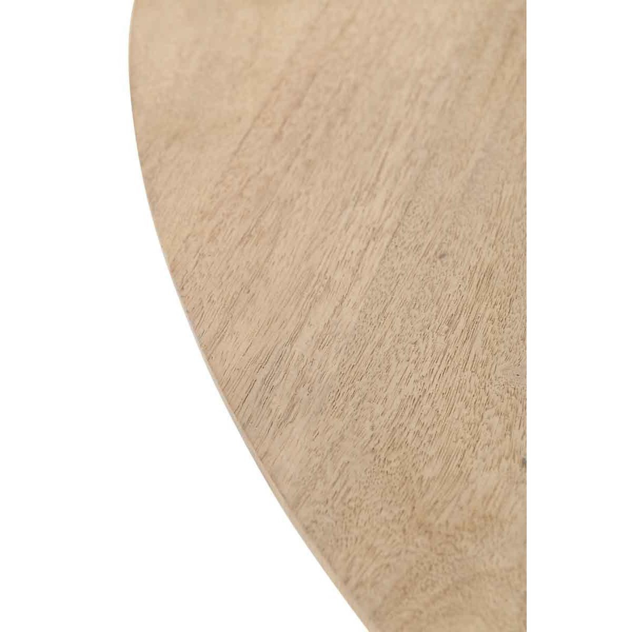 Voir la diapositive 2 : J-LINE Table de repas en bois  connie  110cm naturel
