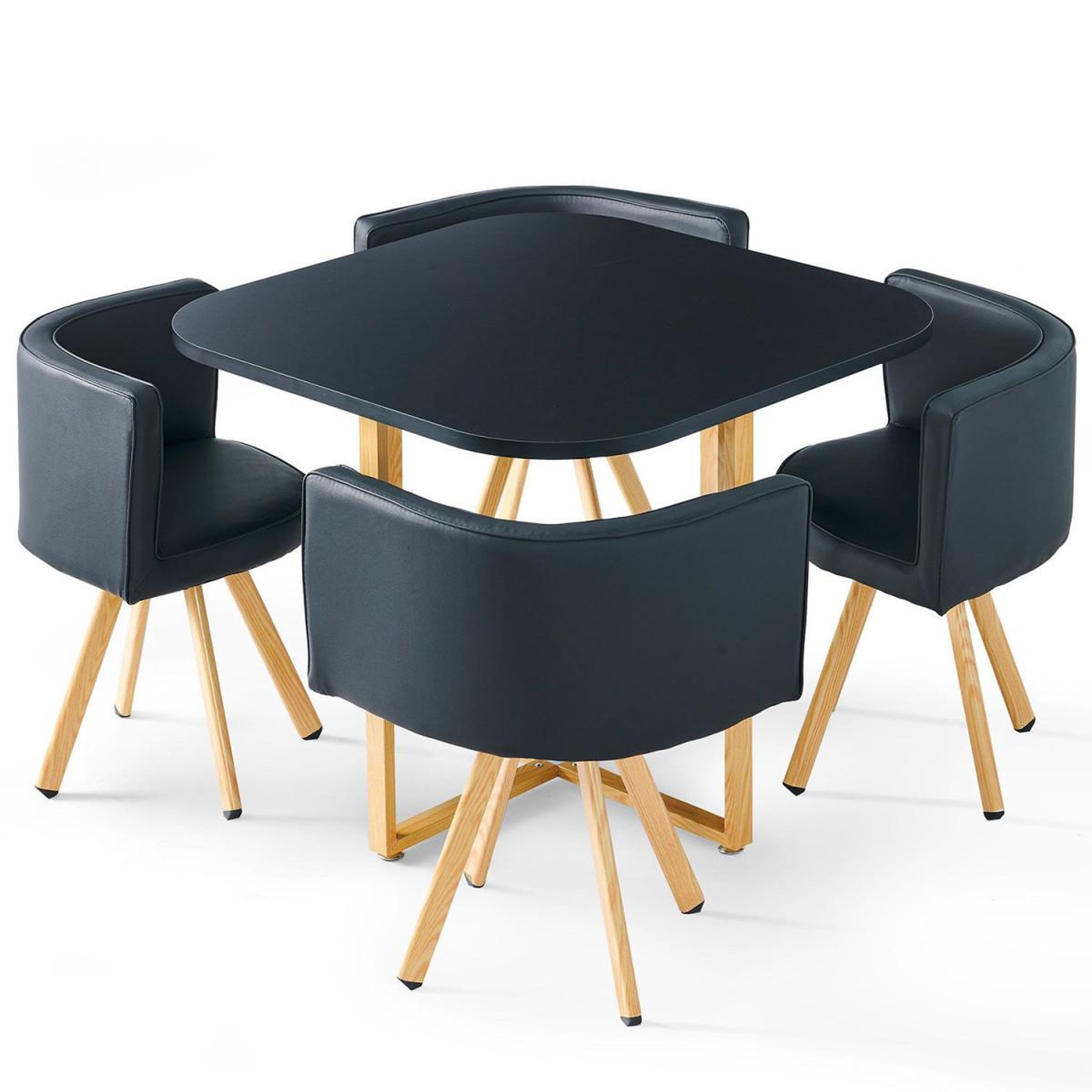 Paris Prix Ensemble table de repas & 4 chaises design  norway  noir